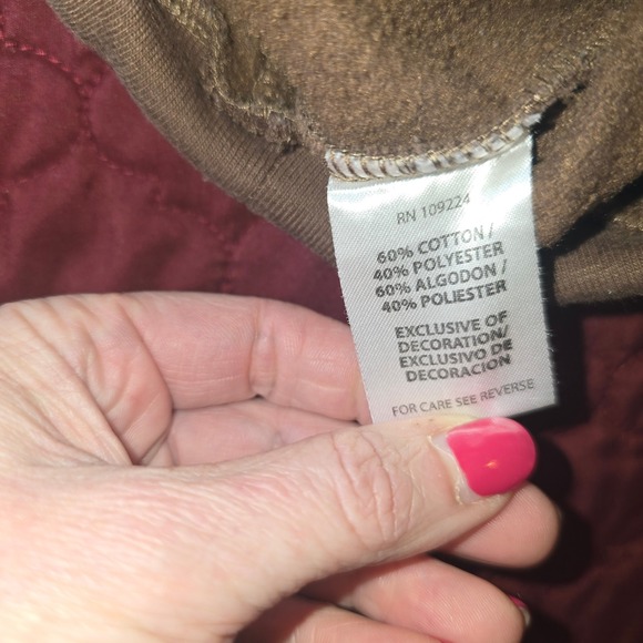 Vintage TOP STITCH  by Morning Sun Women's Sweatshirt Size Medium‎ Tan/Brown - Picture 7 of 9